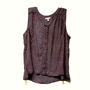 Roz & Ali Plus size women's tank blouse  sleeveless V neck  Size: 2X -